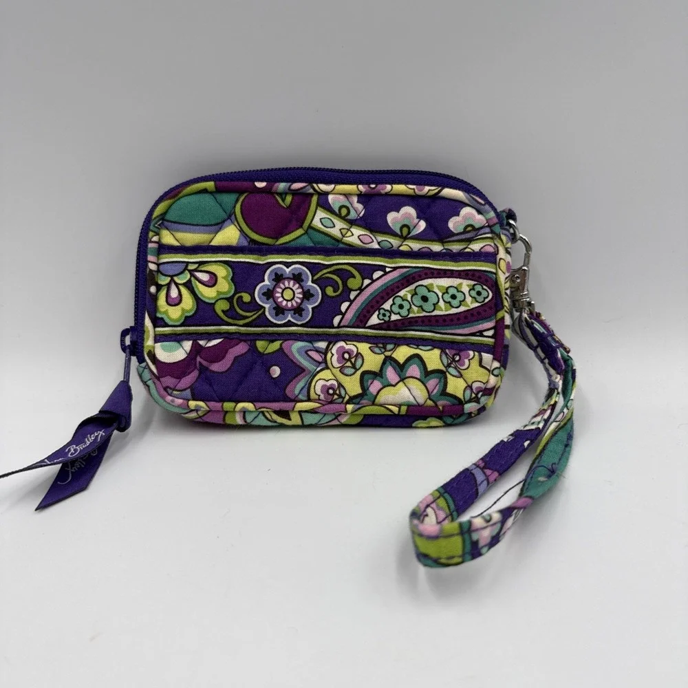 Vera Bradley ZIP ZIP WRISTLET Wallet Bag HEATHER Organizer Purse Clutch ID Slip